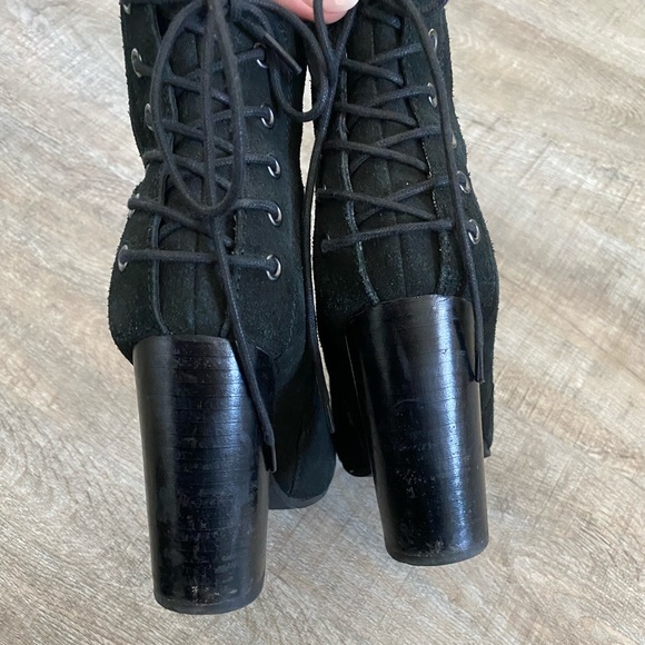 Steve Madden Rochelle Bootie Black Lace Up - Picture 6 of 10